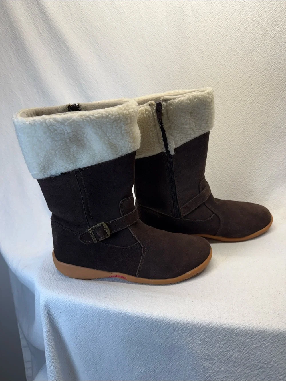 Merrell Dark Brown Faux-Shearling Mid-Calf Winter Boots Boys or Girls Waterproof